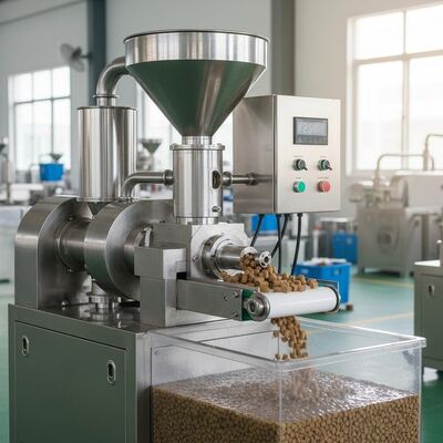 Otomatik Paslanmaz Çelik Balık Beslenme Pellet Makinesi Yüzme ve Batma Beslenme Kapasitesi 100-2000 kg/saat