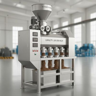 Paslanmaz çelik balık besleme pellet makinesi 100-2000 kg/saat kapasite ve otomatik besleme