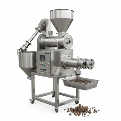 Evcil hayvanları beslemek için 100-2000 kg/saat kapasitesi ve otomatik besleme ile paslanmaz çelik balık besleme peleti makinesi