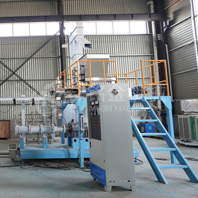 2 ton 1 mm Pet Trade Balık Besleme Makinesi Tilapya için yüzücü çift vidalı köpek yemeği ekstrüder makinesi