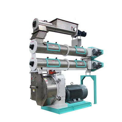 500KG / H Otomatik Pelet Yapma Makinesi PLC Kontrol Yem Pelet Değirmeni